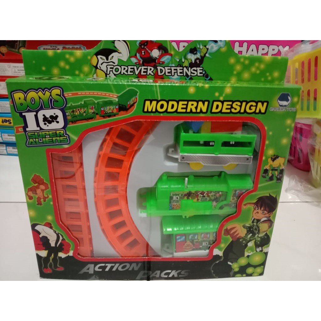 kereta barang baterai / mainan anak / mainan kereta api