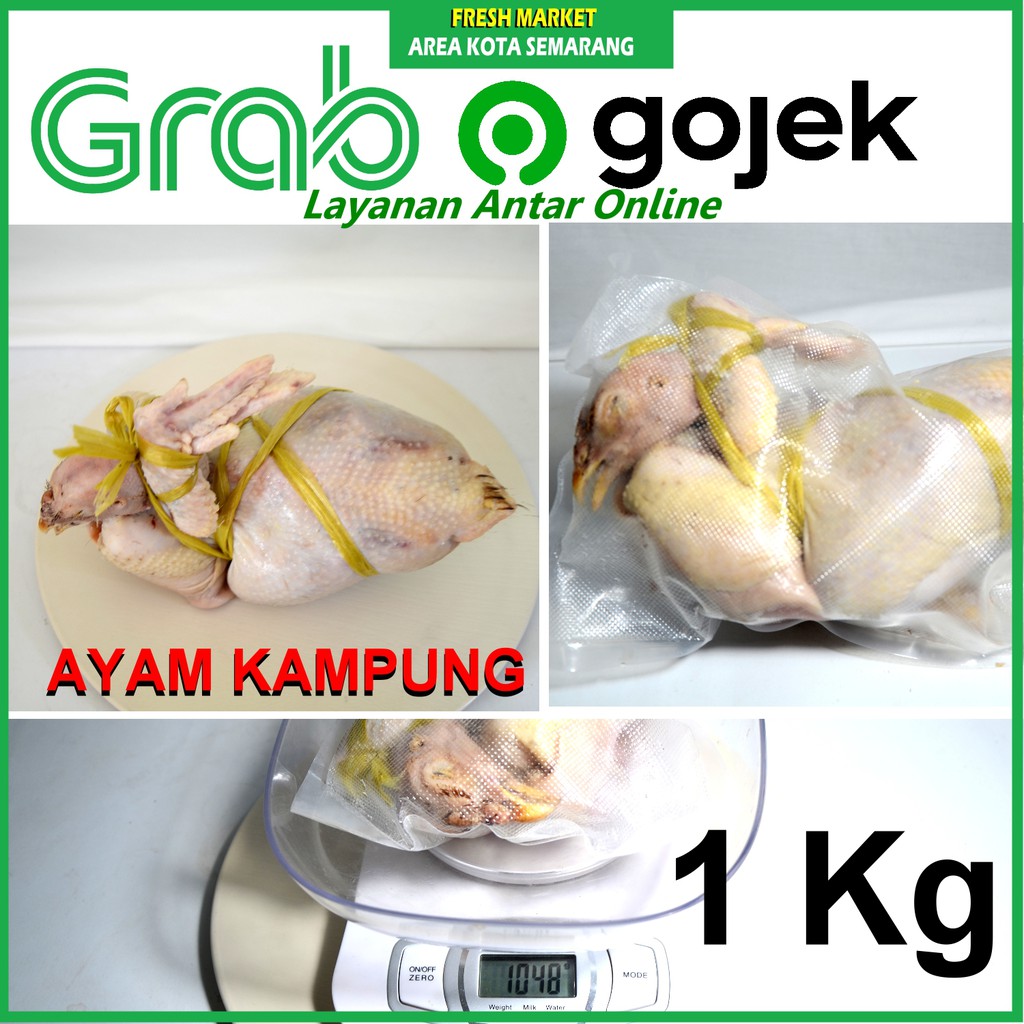 

[FRESH MARKET] ayam kampung segar pasar semarangan kirim grab