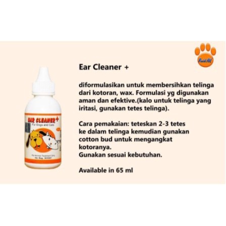 EAR CLEANER PLUS Raid All 65ml cairan pembersih telinga ampuh hewan