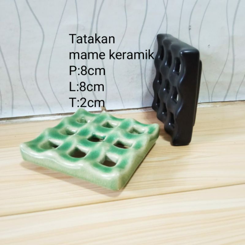 tatakan pot mame keramik