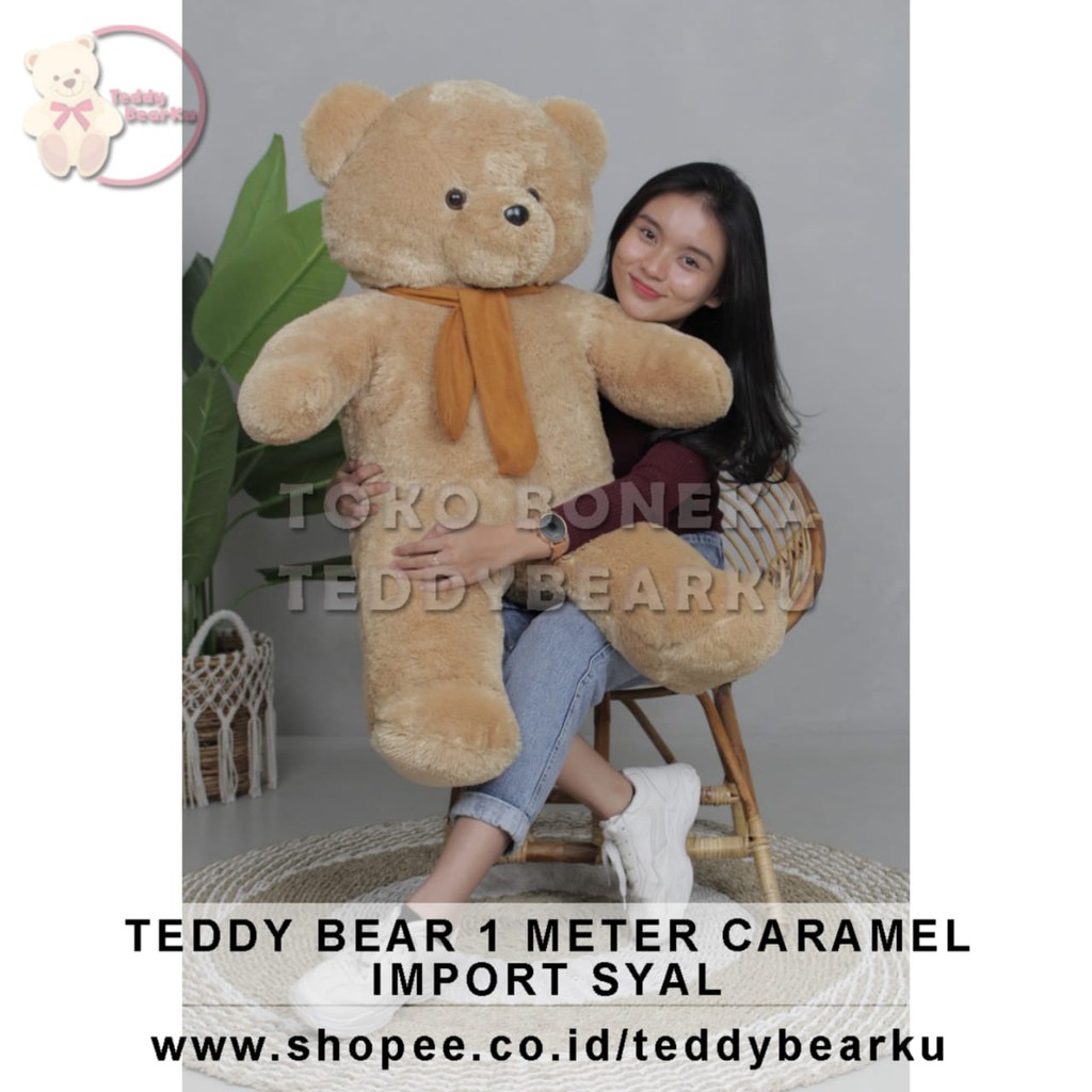 TERMURAH! Fullrasfur Boneka Beruang Teddy Bear Jumbo Super Besar Super Jumbo 1M 100CM 1METER BIG SIZE