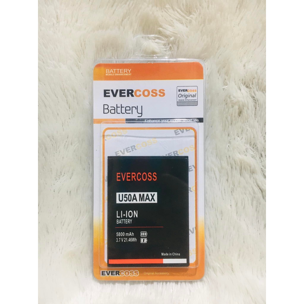 Baterai Evercoss U50A Max 5800mAh Double Power Evercoss Package Mika