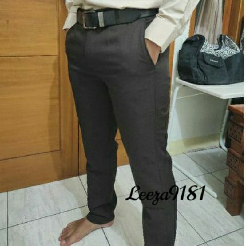 Celana formal pria Celana Kantor Slimfit Celana Bahan Woll super premium  (tebal)