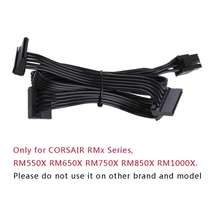 Btsg PCI-e 6pin Male to 4 1sampai4 Female Power Supply Splitter Kabel Suplay