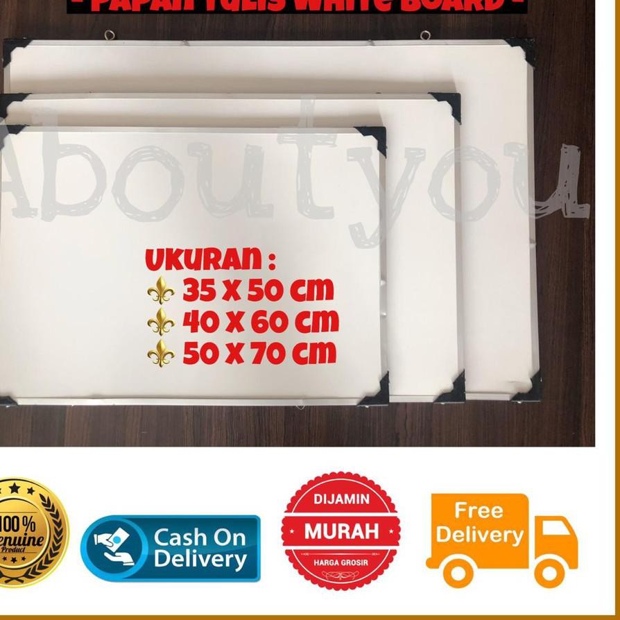 

Diskon!! (rzg-770) Papan tulis White board gantung 35 x 50 cm besar MURAH