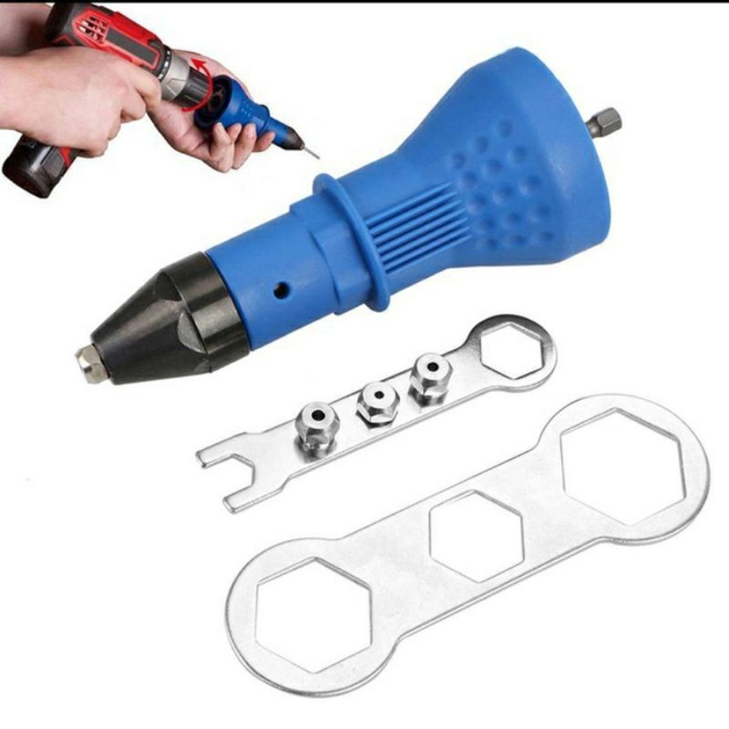 Alat Rivet Tang Rivet Ripet Sambung Konverter Bor Rivet Gun Adapter Tang Ripet