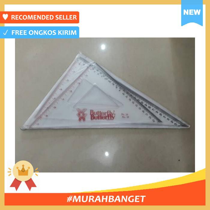 

Penggaris - Segitiga / Triangle Ruler Butterfly No 10 - Alat Tulis