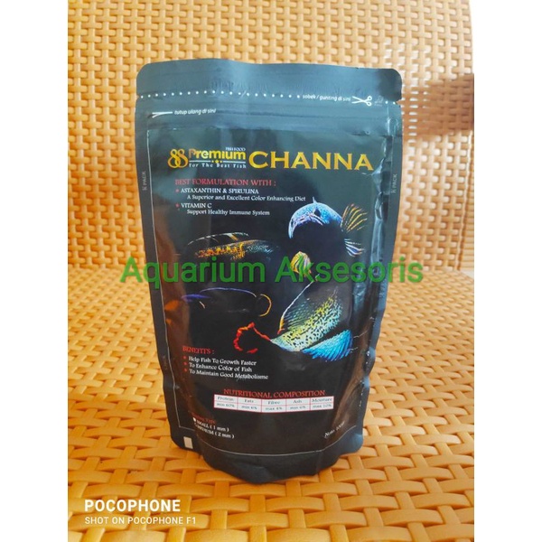 Makanan Ikan Chana - Pelet Ikan 88 Premium Channa Blue Red Yellow