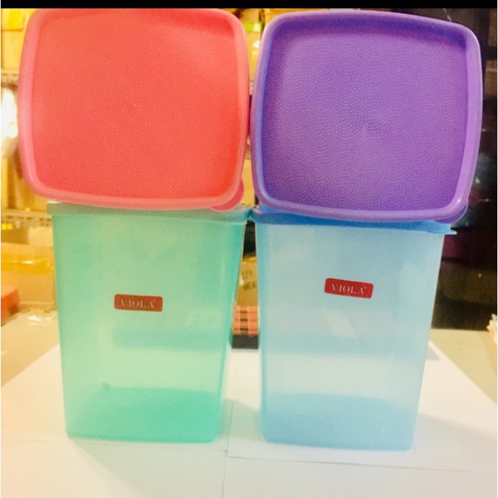 Toples Plastik Toples Segi Viola (L) Viola, Kotak Makan Bekal