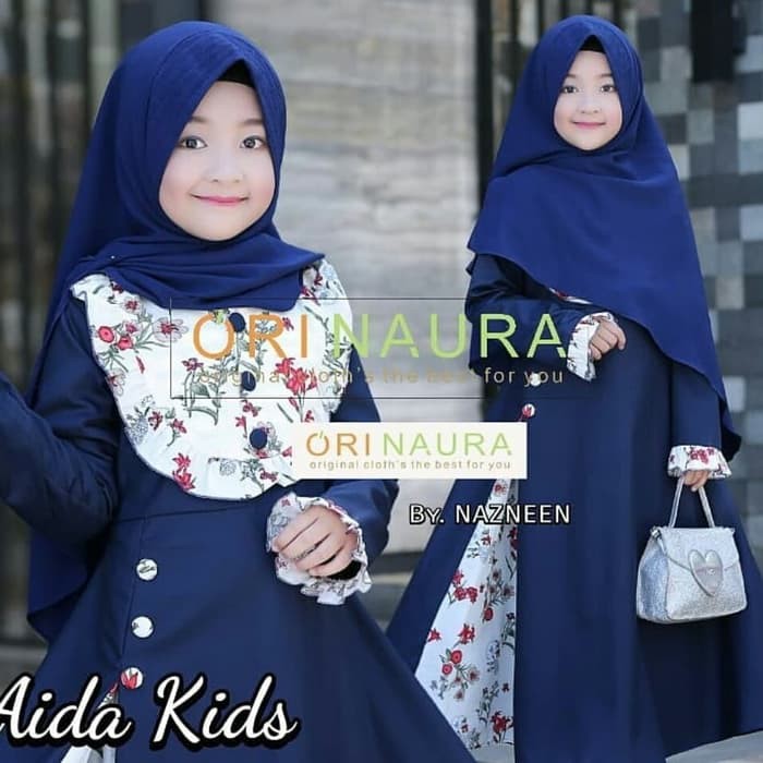 AIDA KIDS GAMIS SYAR'I ANAK BAJU MUSLIM ANAK PEREMPUAN / FASHION MUSLIM GAMIS ANAK UMUR 7 8 9 TAHUN