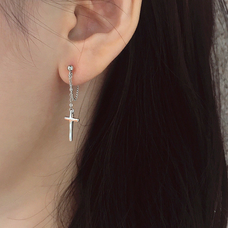 Cross Chain Earrings Punk Hip Hop Personality Trendy Temperament