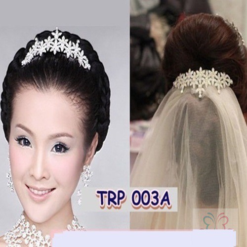 [SIAP KIRIM] AKSESORIS TIARA MAHKOTA MINI PENGANTIN BRIDESMAID TRP003