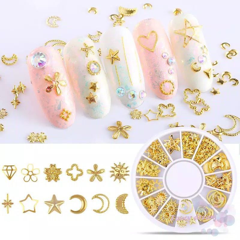 12 set Nail Art decoration / Nail Sequins