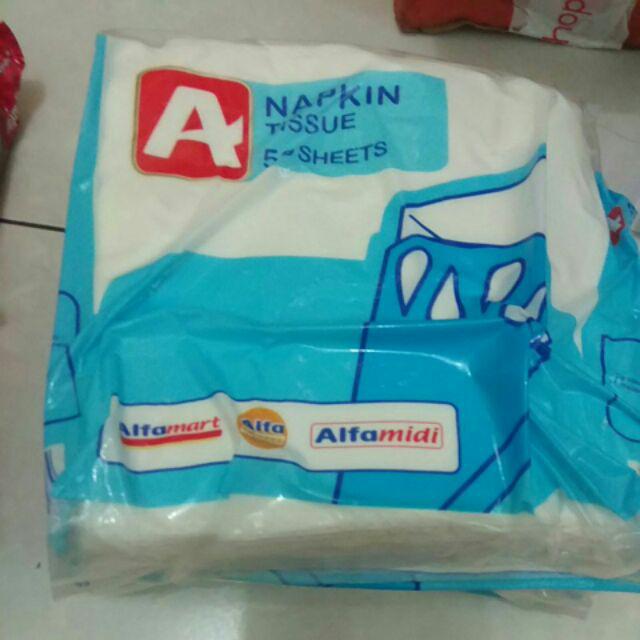 6 Pieces Alfamart Napkin Tissue / Tisu Makan 50 Sheets 1 Ply