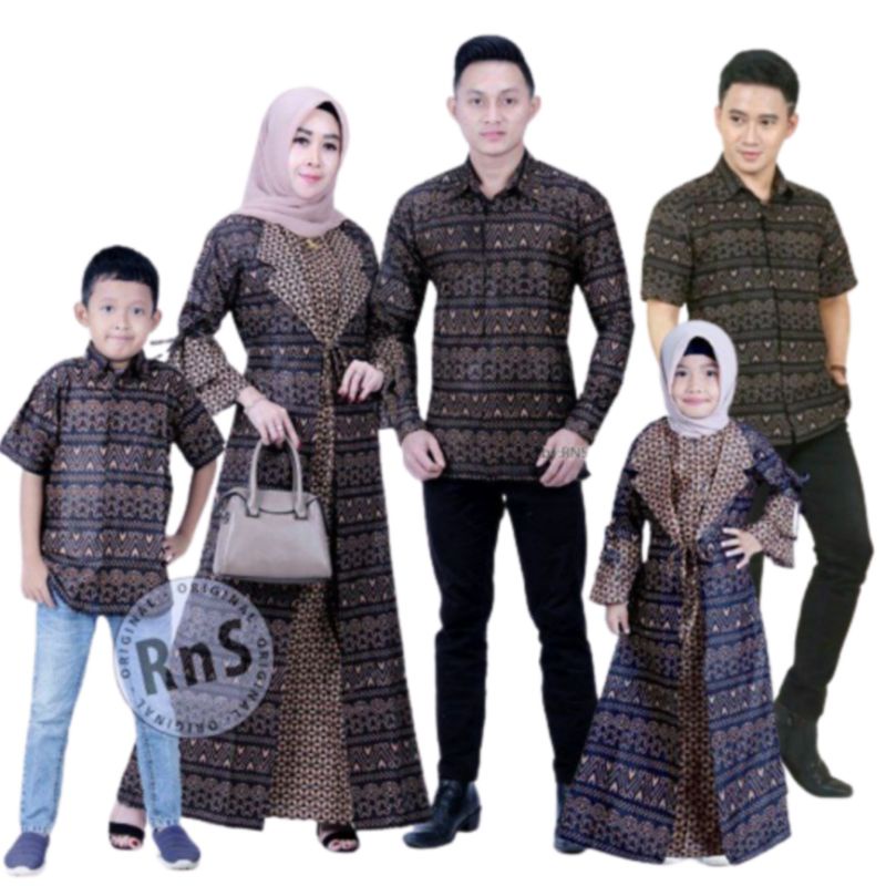 Jual Batik Couple Keluarga Modern Terbaru Set Couple Batik Keluarga