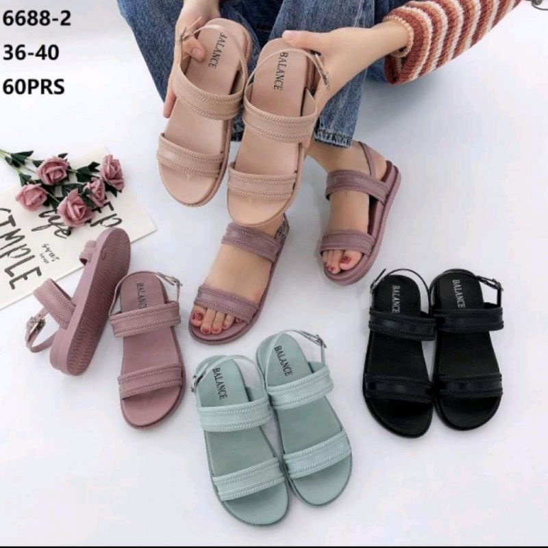12.12 Sale Sandal Jelly Import Tali LYODRA 6688-2 Termurah