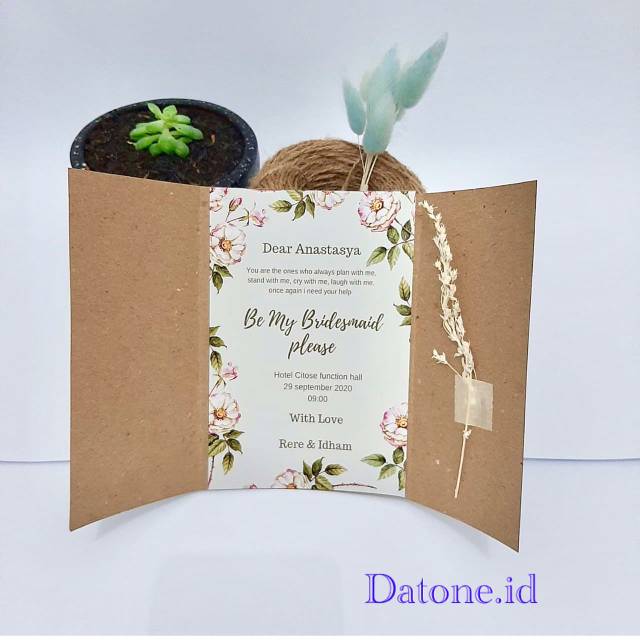 

Bridesmaid card cover kertas kraft / kartu bridesmaid/Bridesmaid box