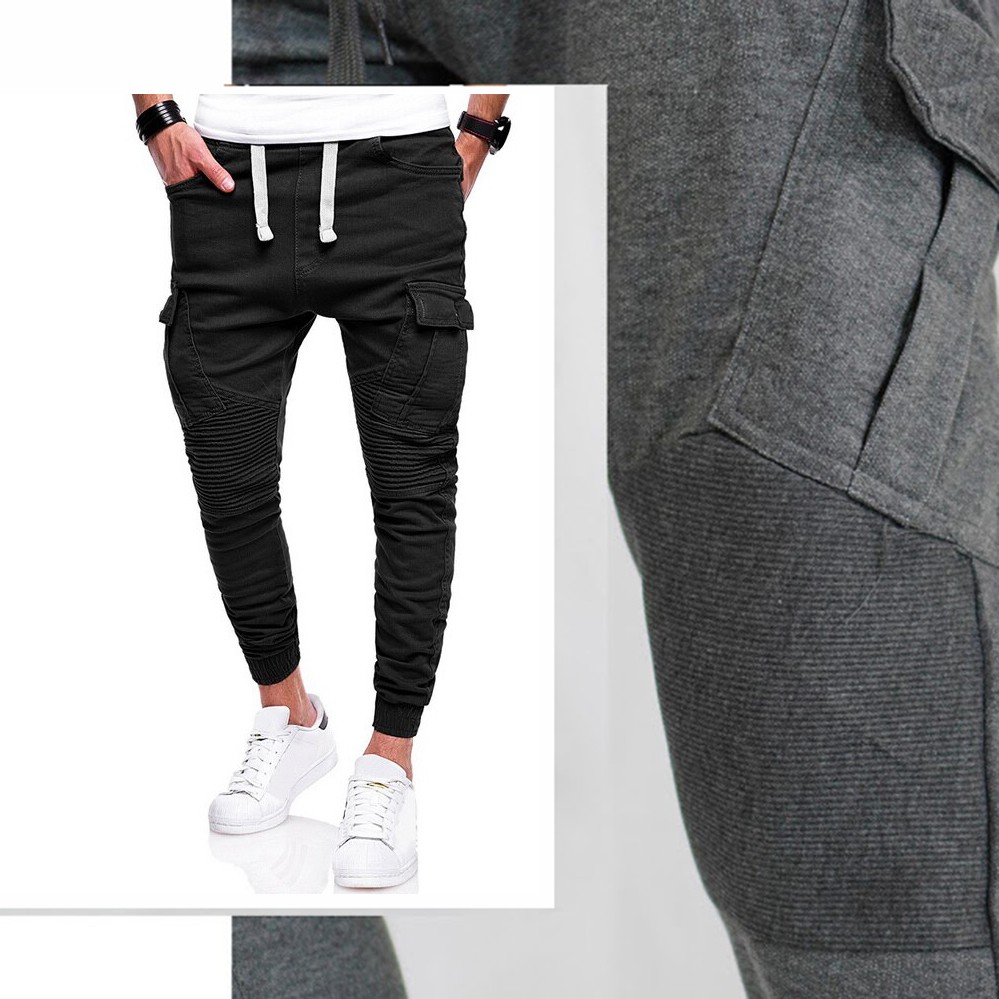 Celana Jogger Pria Shawn Variasi Kerut dan Pocket - JC Collection