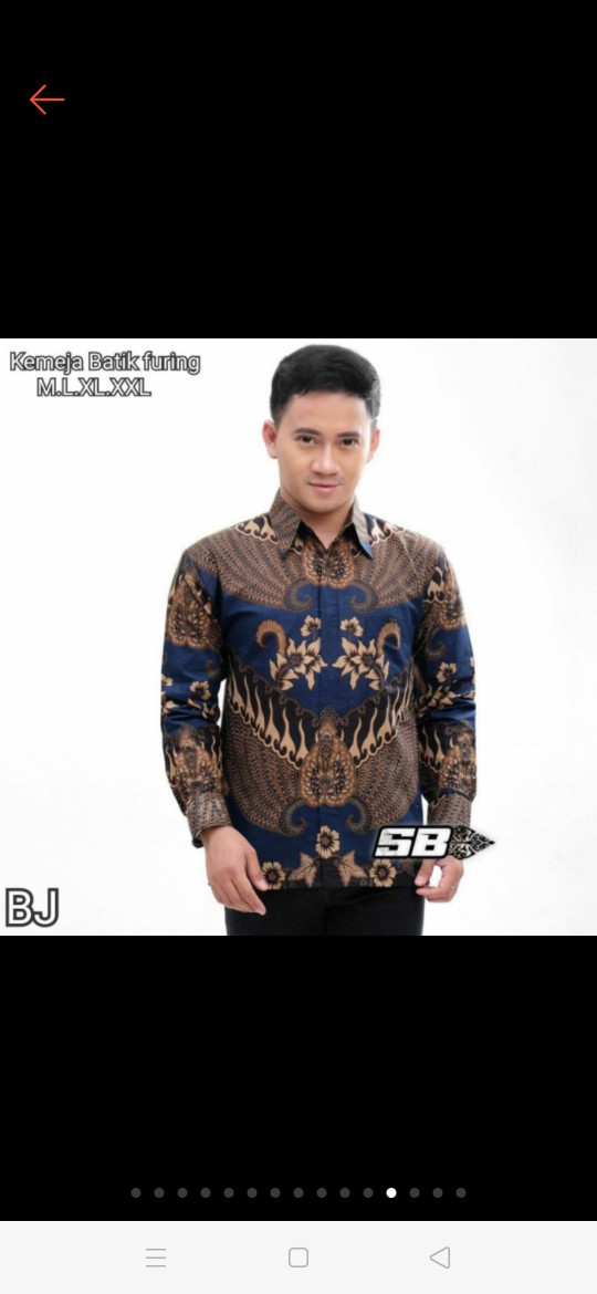 Kemeja Batik Pria Lengan Panjang Size M L Xl Xxl  Bswart Batik Hrb026