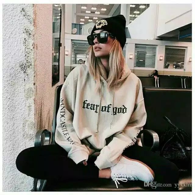 SWEATER POLOS HOODIE JUMPER FEAR OF GOD PRIA WANITA SIZE M - XXL