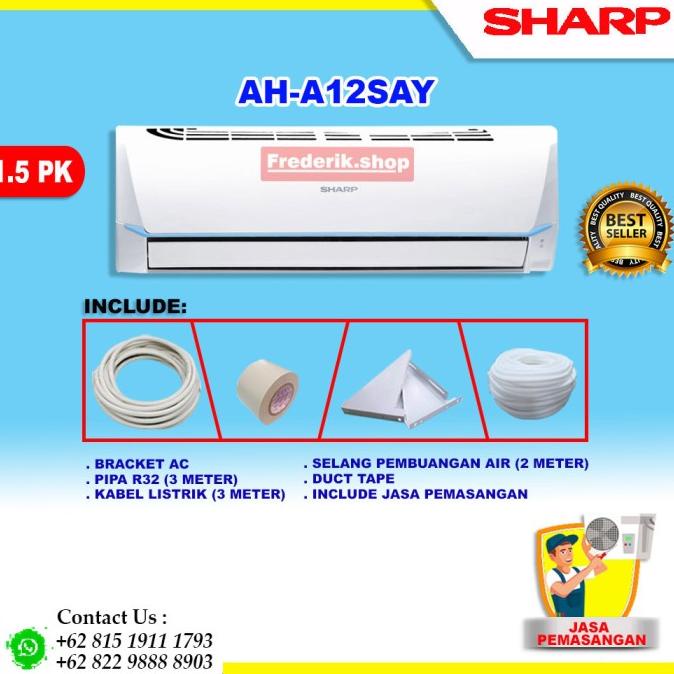 Original Ac Sharp 1.5 Pk Thailand Ah-A12Say Aha12Say Ah A12Say 12Say 1,5Pk Terlaris