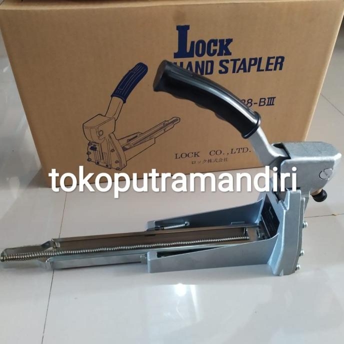 

Lock hand stapler 19mm ASLI JAPAN / Alat Staples karton