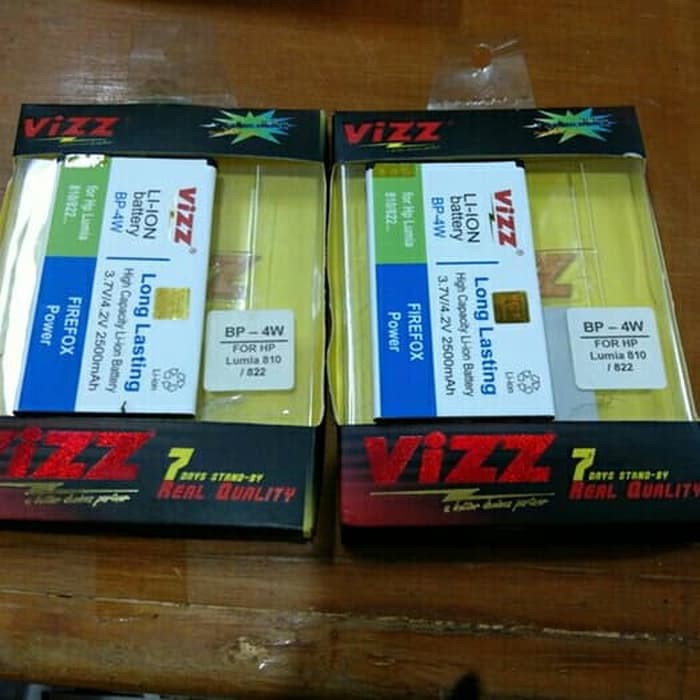 Vizz Double Power Battery Batre Baterai Vizz Nokia 4W Nokia Lumia 810 822 825 BP-4W BP4W BP 4W