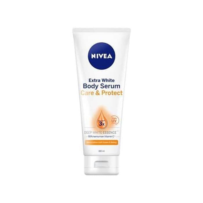 NIVEA BODY SERUM WHITE CARE &amp; PROTECT 180ML SPF 15 LOTION BADAN