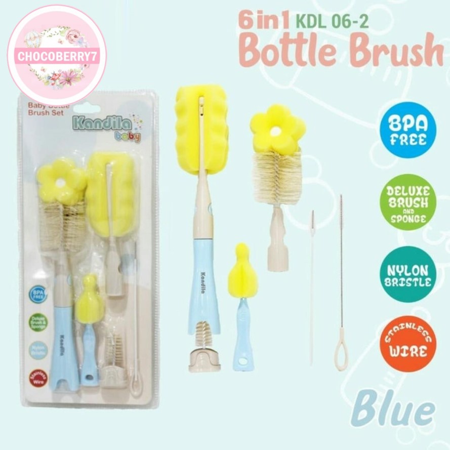 Kandila Baby Sikat Botol Bottle Brush 6in1 Sikat Botol Bayi 6 in 1 KDL06-2