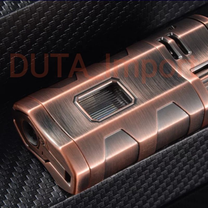 Honest 3 jet Flames Punch Hole Lighter/Korek api buka otomatis Keren dengan jendela Gas isi ulang Original Import