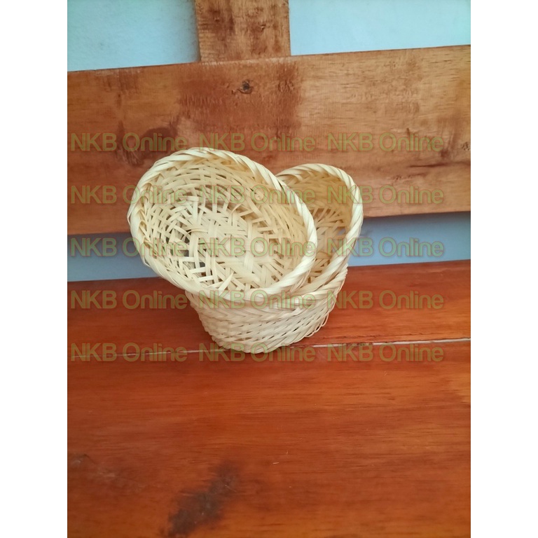 

Keranjang Bambu Oval Mini Sangat Lucu Untuk Kemasan Produk - Souvenir Oval - Parcel Oval Mini Hemat dan Praktis - NKB_Online