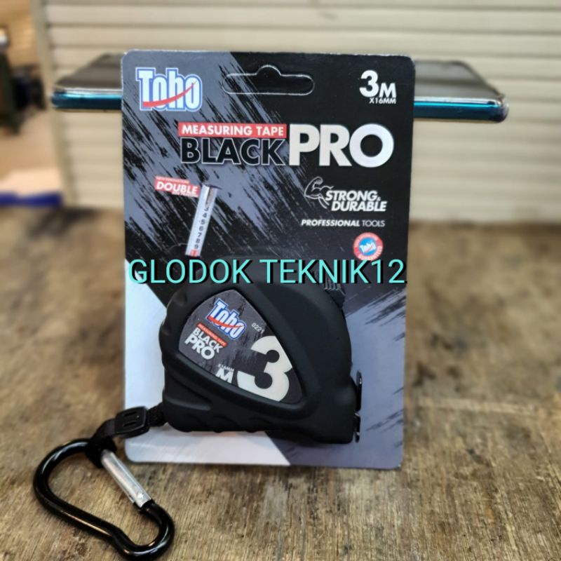 METERAN TOHO BLACK PRO 3 METER / METERAN TOHO 3 METER BLACK PRO / METERAN TUKANG 3 METER TOHO