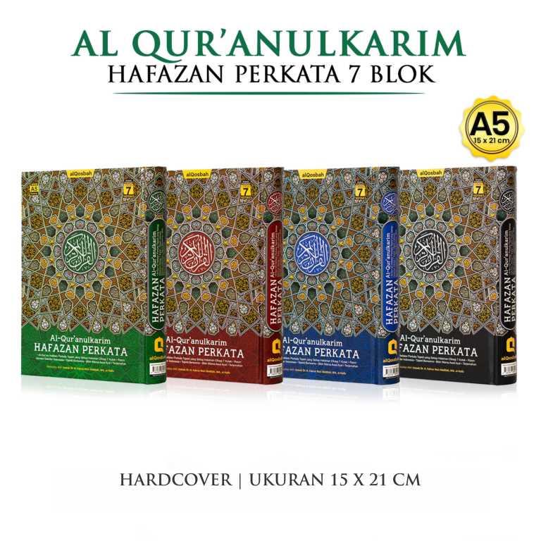 Alquran Kecil Al quran Ukuran A5 Alquranulkarim Hafazan Perkata 7 Blok Terjemahan Tajwid Blok Warna