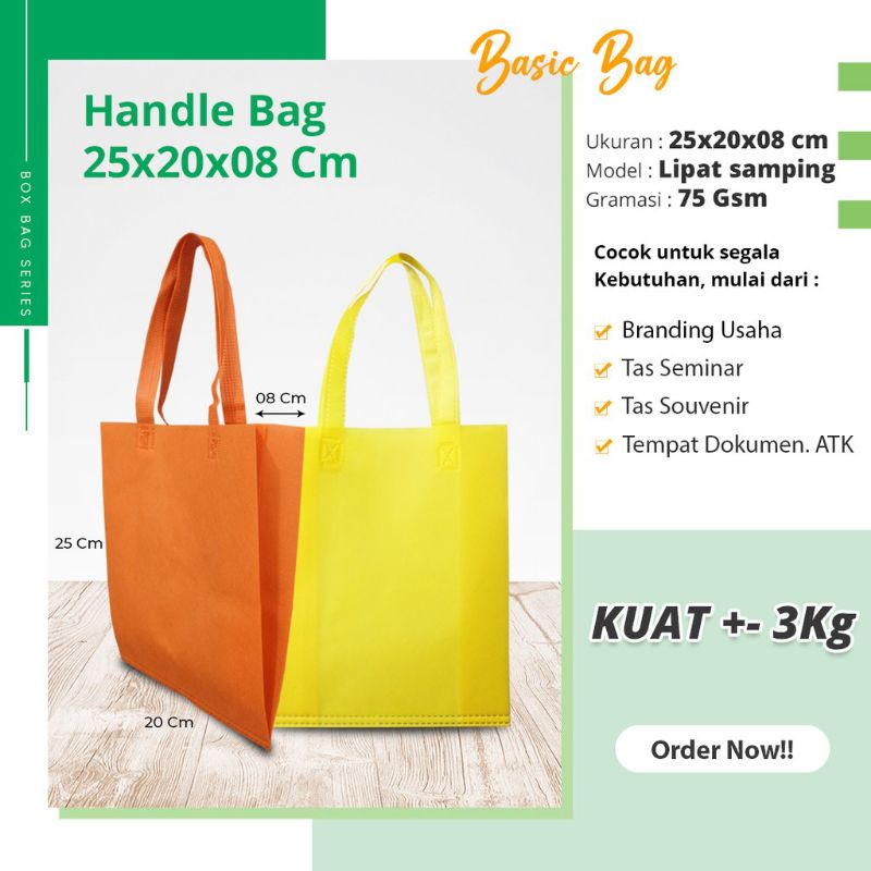 

TAS SPUNBOND 25X20X8 / TAS SEMINAR / TAS BRANDING / TAS PROMOSI / TAS SOUVENIR / HANDLE BAG