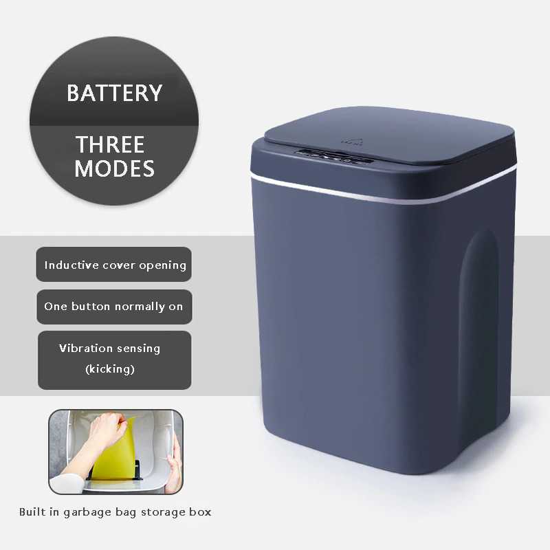 HOUSEWARE Tempat Sampah Smart Trash Can Motion Sensor Battery 14L - L2