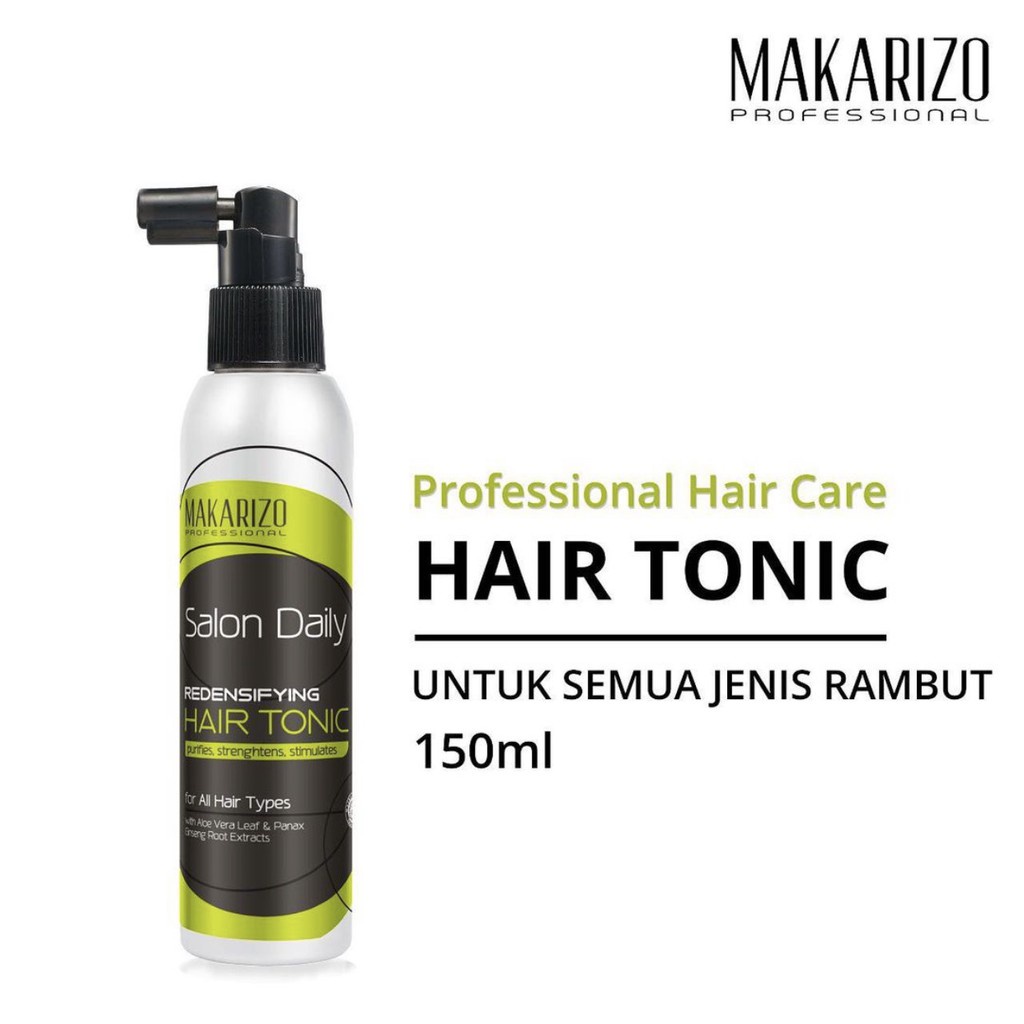 Makarizo Salon Daily Redensifying Hair Tonic | Vitamin Rambut Makarizo | Hair Tonic Untuk Rambut Ron