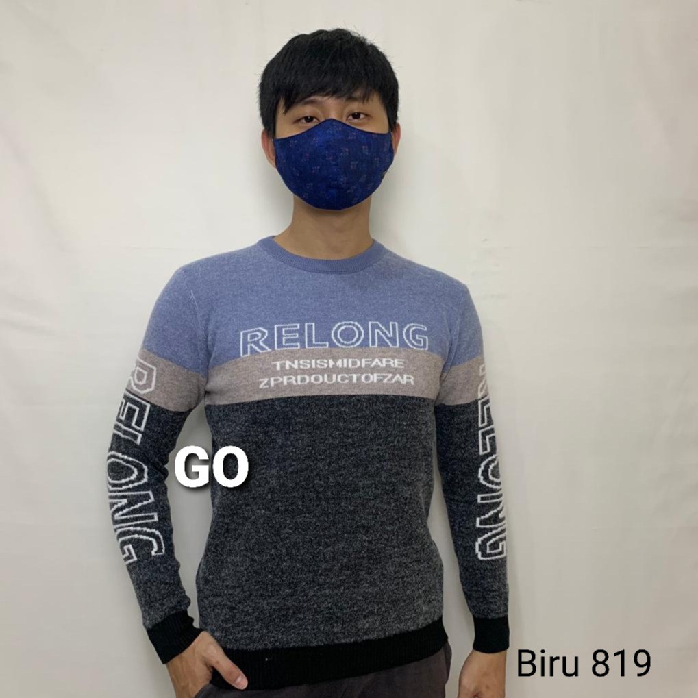 bb Yi Cheng Fushi 819 Sweater Cowok Import Outer Pria Lengan Panjang Berkualitas