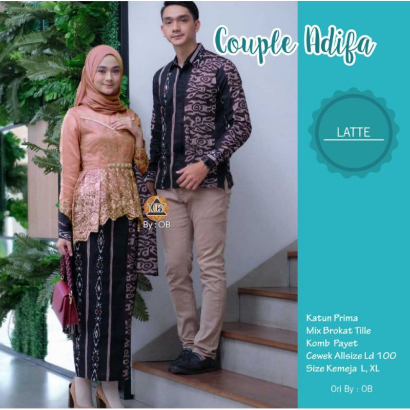 BAJU COUPLE ADIFA / BAJU COUPLE KEBAYA BROKAT / SET KEBAYA RNB / SET COUPLE PESTA