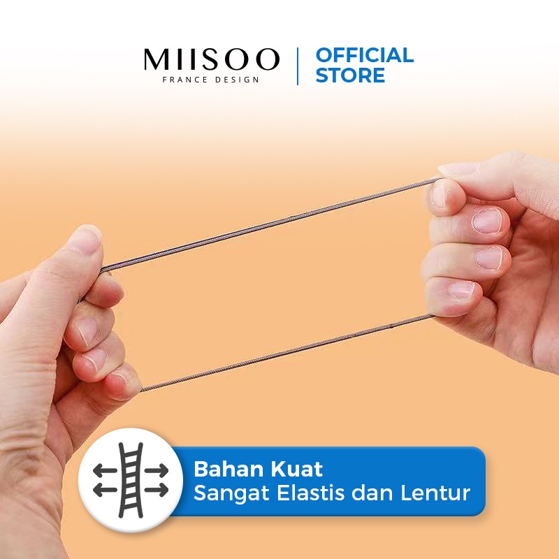 MIISOO Ikat Rambut isi 100pcs Style Korean Karet Rambut-4