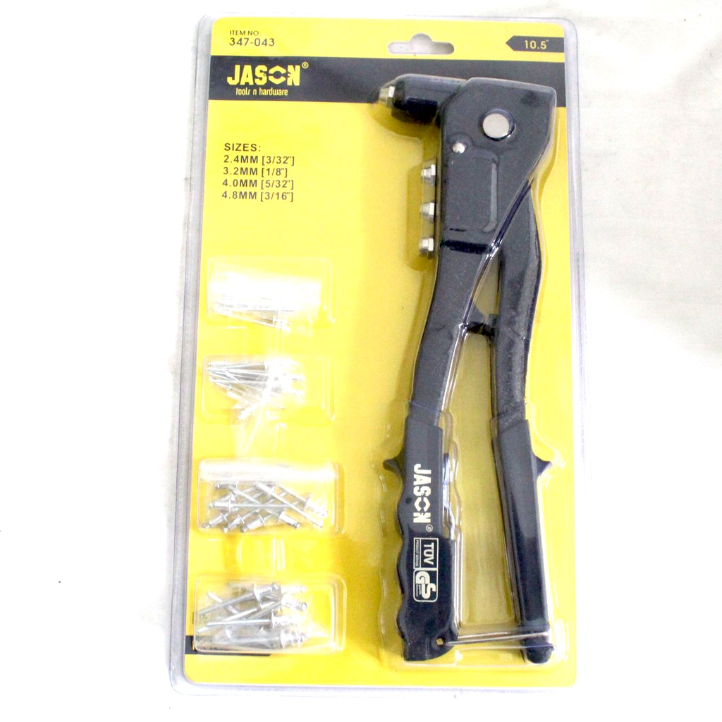 Tang Rivet Tembak Paku Ripet 10.5&quot; / Hand Riverter Set JASON (347-043)