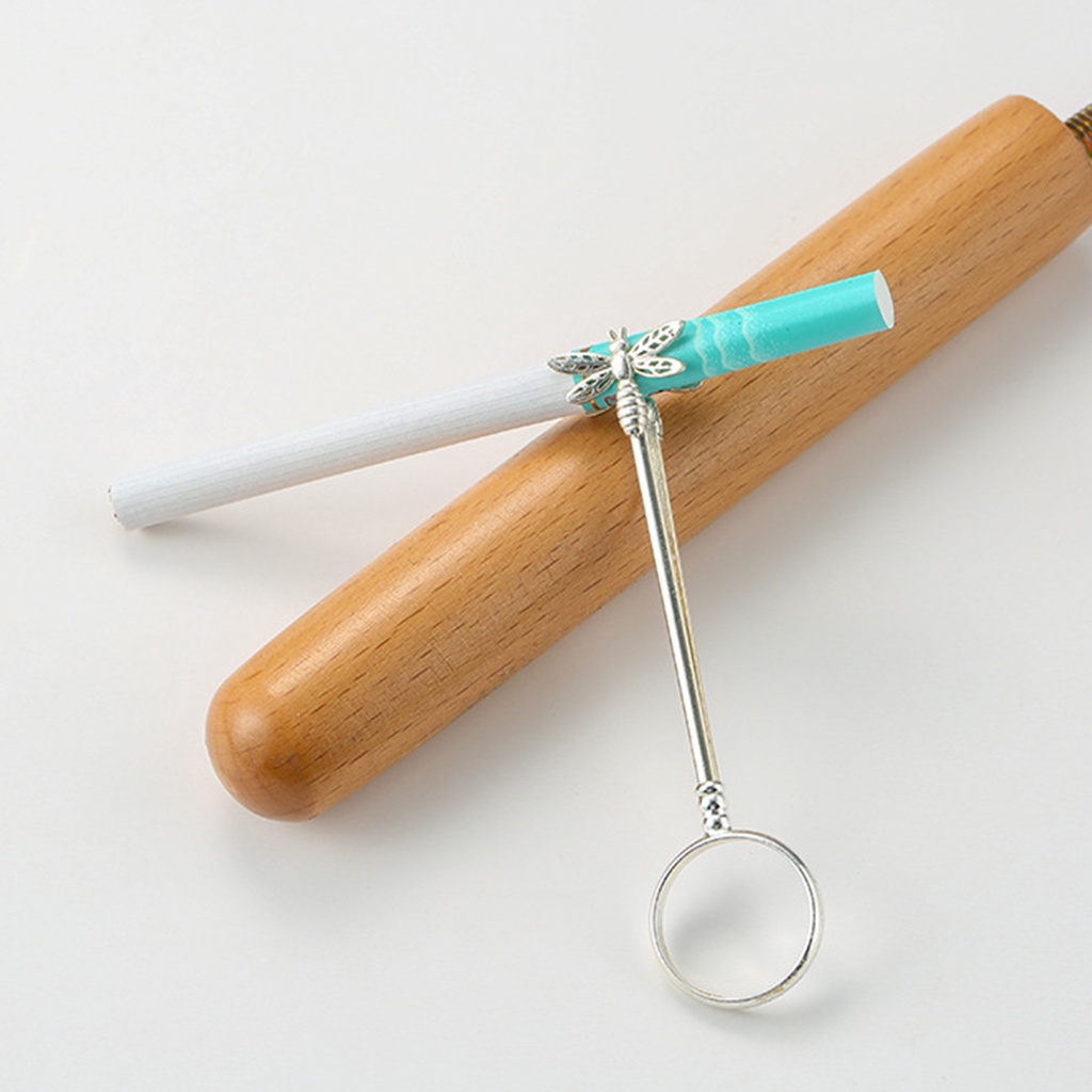 Hu Hu Hu Hu Hu Alat Bantu Pasang Kacamata♡ Cincin Holder Rokok Bentuk Capung Bahan Tembaga Warna Cerah Adjustable