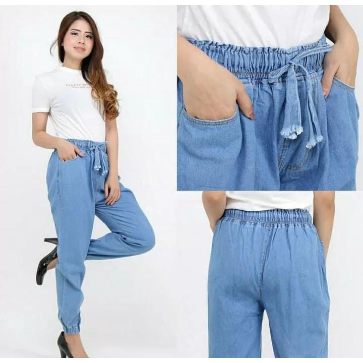 Celana Jeans Jogger Wanita Kekinian 2022 Celana Jeans Jogger Dewasa