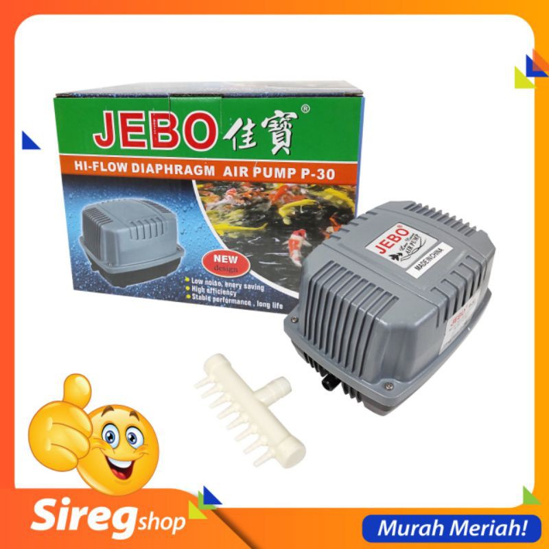 Jebo P 30, Aerator/Pompa Udara Kolam Ikan