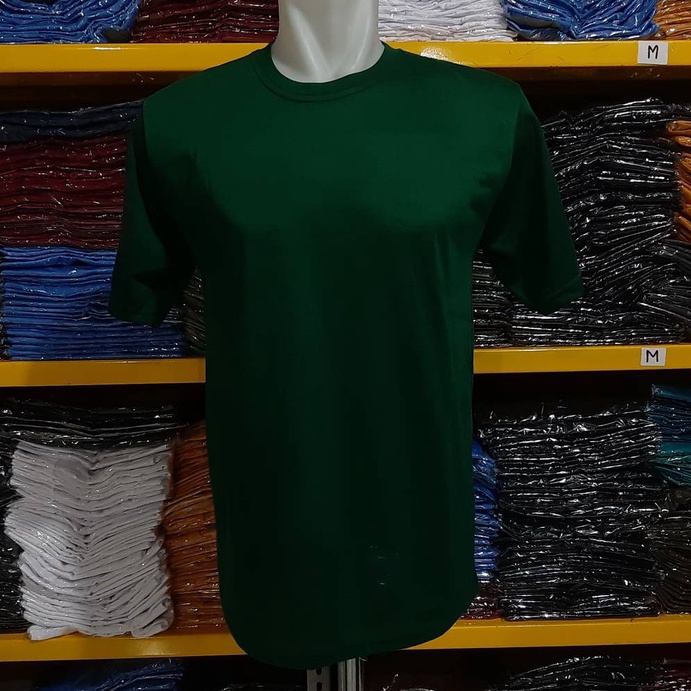 kaos polos-hijau botol
