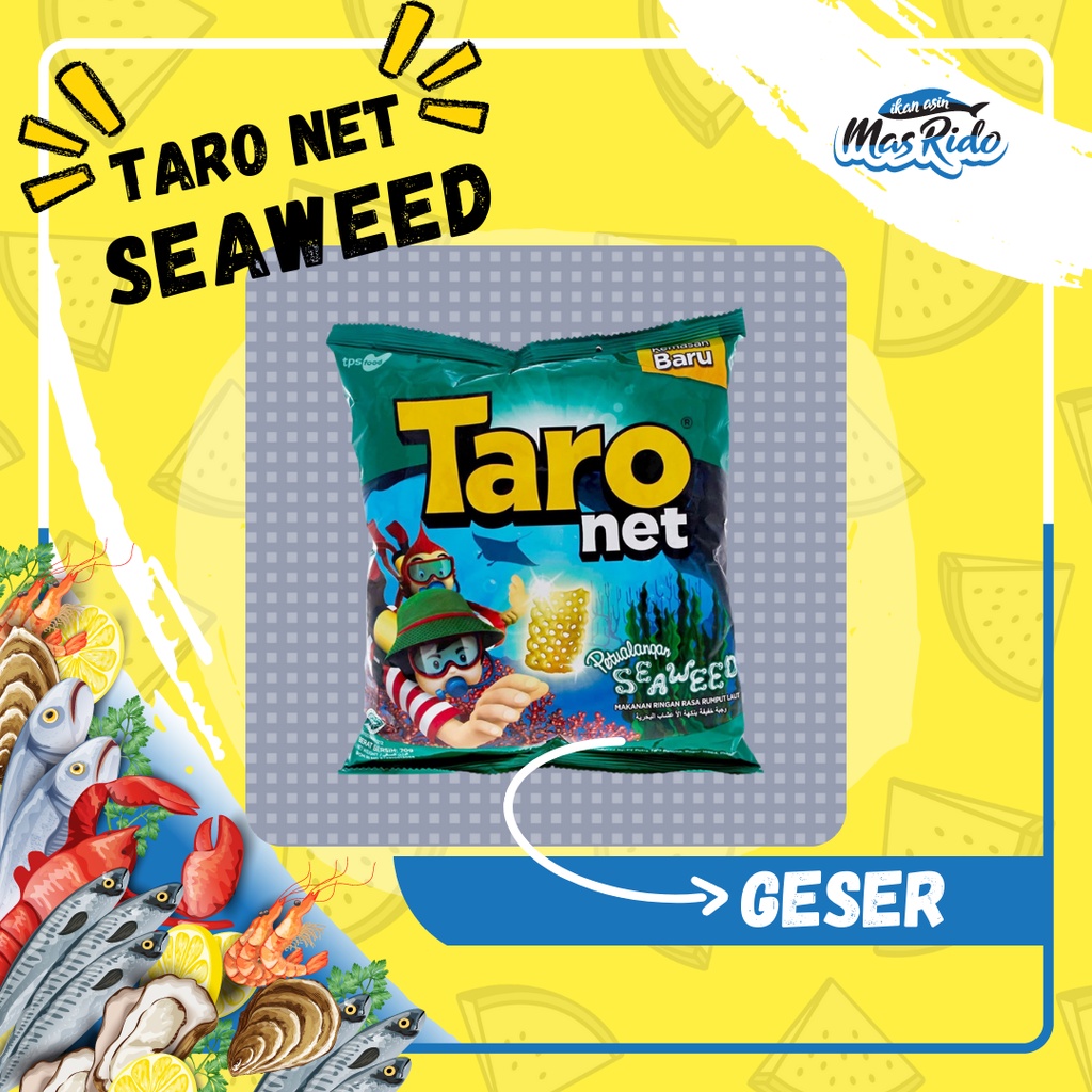 

Taro Net Snack Seaweed Potato Cemilan Ringan Rasa Rumput Laut