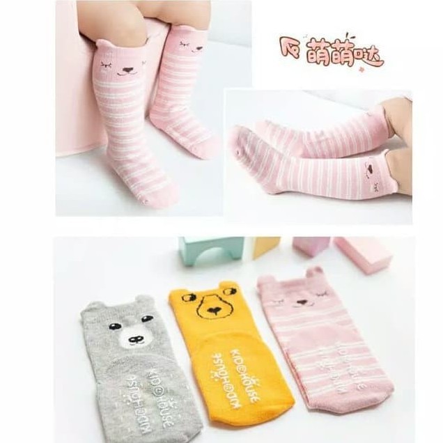 Kaos Kaki Bayi IMPORT Panjang Lucu Lembut - Kaos Kaki Bayi Cowok Cewek Anti Licin Antislip BabySock