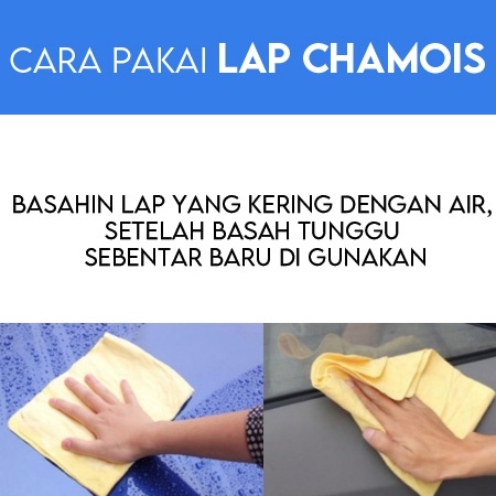 Lap Chamois Kanebo 19 x 29 cm Kain Pembersih Cuci