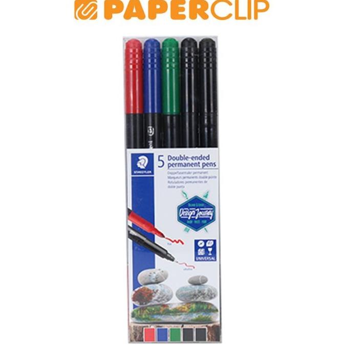 

SPIDOL STAEDTLER DOUBLE-ENDED PERMANENT 3187TB5 5 COLOURS
