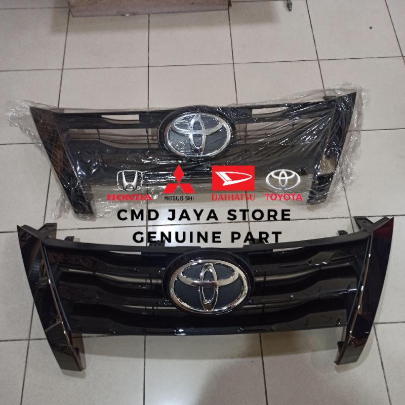 Grill Grille Bemper Depan Fortuner VRZ TRD Sportivo Black Chrome  Original