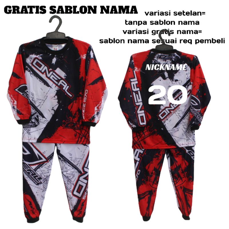 Setelan motor cros baju tidur motor cross baju balap lengan panjang